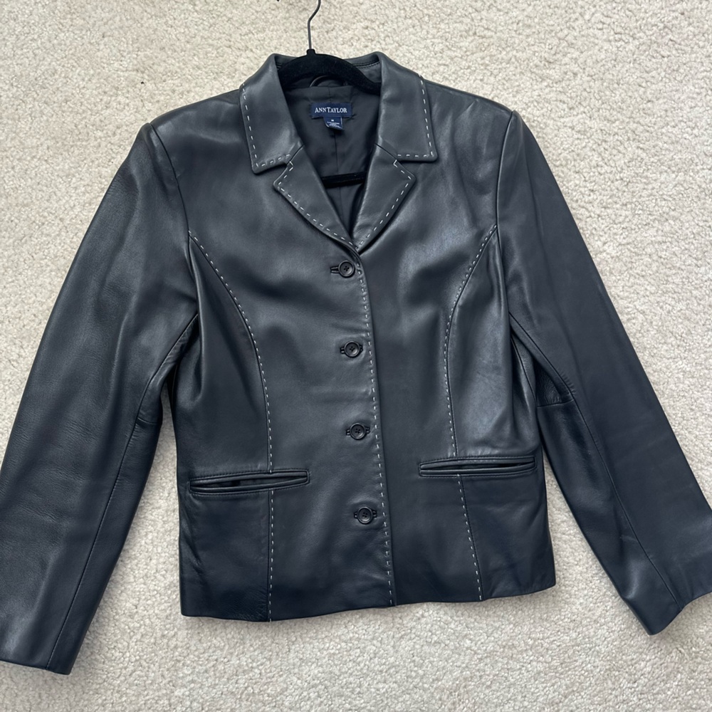Vintage Embroidered Leather Jacket